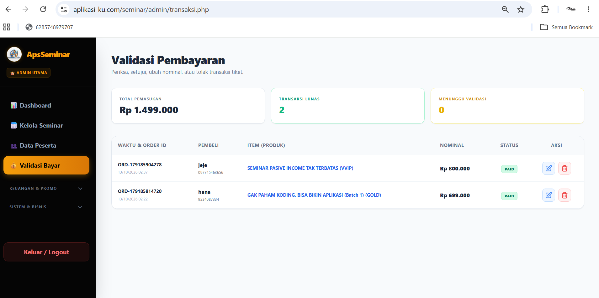 Screenshot Aplikasi