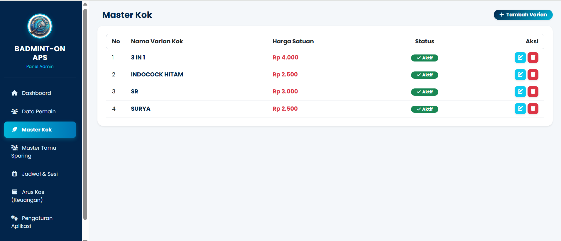 Screenshot Aplikasi